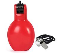 Dingfeiyu 1 Pièces Sifflet à Main, 1 Pièces Sifflets en Acier Inoxydable, Whistle Arbitre Enfant Entraîneur Sifflet Bruyant pour Sports Basketball Football 12x 6.5cm (Rouge)