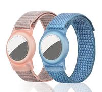 Dingfeiyu 2 Pack Bracelet Enfant pour Apple Airtag, Anti-Rayures GPS Bracelet Scratch pour Enfants ou Adultes, Locator Tracker Étui