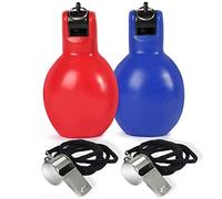 Dingfeiyu 2 Pièces Sifflet à Main, 2 Pièces Sifflets en Acier Inoxydable, Whistle Arbitre Enfant Entraîneur Sifflet Bruyant pour Sports Basketball Football 12x 6.5cm