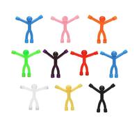 DINGFENG 10 Mini Bonhommes AimantéS Multicolores - Aimant Frigo Puissant, Aimant Tableau Blanc, Mini Aimant Neodyme - Jouet MagnéTique Et DéCo pour Bureau, Cuisine, Enfants