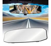 DINGFENG Auto Spiegel, Blendfreier Rückspiegel, 11.8 x 9 pouce Weitwinkel Innenspiegel Clip auf, 1300R Gebogener Panorama Spiegel zur Beseitigung des Toten Winkels Effektiv, Abnehmbar Zusatzspiegel
