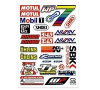 DINGFENG Autocollant Moto, Moto Autocollants Sponsor, Ensemble Autocollants Sport, Autocollant Monster, VTT Autocollant, pour des Motos Tout-Terrain, des Casques et des Skateboards(Chat)
