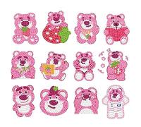DINGFENG Diamond Painting Enfant, 5D DIY Broderie Diamant Kit,Painting Enfant 5D, Peinture Diamant pour Enfants Filles Adultes Diamant Painting Arts Craft pour Décoration Murale (Divers motifs） (2)