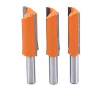 DingGreat 3Pcs Fraise droite de 8 mm Fraise à Bois Fraise Extra-longue Fraise à Raser Mèche Droite