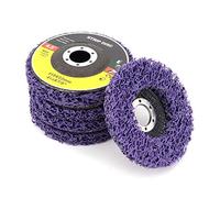 DingGreat 5 Pièces Disque de nettoyage, Dérouillant nettoyage disque de meulage disques, Purple CSD disque pour meuleuse d'angle en métal Dérouillant pierre à polir Disque en nylon Ø 115 mm (Pourpre)
