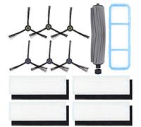 DingGreat Accessoire pour ILIFE A7 A9S Aspirateur Robot, Kit de remplacement compris 1 brosse principale, 6 brosses latérales, 4 filtres, 1 filtre primaire