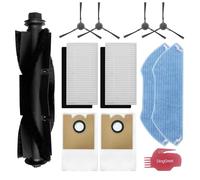 DingGreat Accessoires de rechange pour robot aspirateur Lefant M2 / M2 Pro / M2S Pro / M2 Plus, 1 brosse principale, 4 brosses latérales, 2 filtres, 2 sacs à poussière, 2 lingettes, 1 brosse de