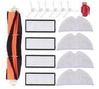 DingGreat Accessoires pour Xiaomi Dreame F9 / Xiaomi Mijia 1C Robot Aspirateur - 1 Brosse Principale, 6 Brosses Latérales, 4 Filtres HEPA, 4 Chiffons de Serpillière, 1 Brosse de Nettoyage