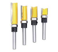 DingGreat Fraise à Copier 1/4", Fraise de Copiage 4 Pièces, Outils de Fraisage de Menuiserie Bricolage de Coupe avec Roulement Supérieur