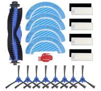 DingGreat Kit de pièces de Rechange pour Cecotec Conga Série 1090 Aspirateur Robot, 1 Brosse principale, 4 Filtres, 8 Brosses latérales, 4 Chiffon de nettoyage, 1 Brosse de nettoyage