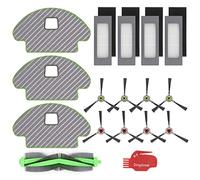 DingGreat Kit Pièces Accessoires pour iRobot Roomba Combo 113 R113840 Aspirateur Robot, 1 Brosse Principale, 4 Filtre Hepa, 8 Brosses Latérales, 3 Chiffon de Nettoyage, 1 Brosse de Nettoyage