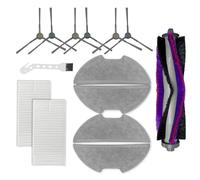 DingGreat Lot de 13 accessoires de rechange pour robot aspirateur Eureka E10s 2.Gen - Comprend 1 brosse principale, 6 brosses latérales, 2 filtres HEPA et 4 chiffons en microfibre - Compatible avec