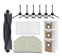 DingGreat Pièces de rechange pour aspirateur Airrobo T20+ 1 brosse principale, 6 brosses latérales, 3 filtres, 3 serpillères, 3 sacs à poussière (16 paquets)
