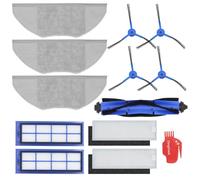 DingGreat Pièces de Rechange pour Eufy RoboVac L70 Hybrid Aspirateur Robot, Kit Accessoires Pack de 1 Brosse Roulante + 4 Filtres + 4 Brosses Latérales + 3 Chiffons + 1 Brosse de Nettoyage
