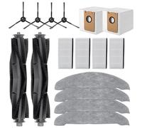 DingGreat Pièces de rechange pour Honiture Q6 Pro, Imou L11 Pro/AIRROBO T10+/Neabot N2, 2 pinceaux principaux + 4 brosses latérales + 4 filtres + 2 sacs à poussière + 4 chiffons