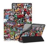 DINGGUAGUA Coque Etui Housse de Protection pour Lenovo Tab P12 12.7 Pouces Tablette sorti en 2023 Souple en TPU Case Cover Housse Fonction Stand et Sommeil/Réveil Automatiquee,Graffiti