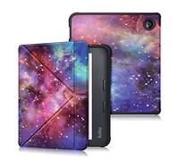 DINGGUAGUA Coque kobo Libra Colour 7 inch TPU Coque Étui kobo Libra 2 Liseuse eBook Housse avec Support Pliant Housse Protection Coque,Galaxia