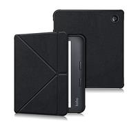 DINGGUAGUA Coque kobo Libra Colour 7 inch TPU Coque Étui kobo Libra 2 Liseuse eBook Housse avec Support Pliant Housse Protection Coque,Noir