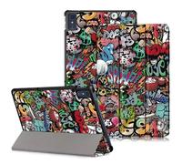 DINGGUAGUA Coque pour Lenovo Tab M10 5G sorti en 2023 10,6" TB360ZU Case Cover Étui Housse Fonction Stand et Sommeil/Réveil Automatiquee,Graffiti