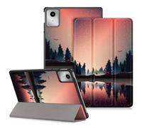 DINGGUAGUA Coque pour Lenovo Tab M11 11 Pouces 2024 Étui Fin et Rigide Housse Pliable Légère, Protection pour Lenovo TB-330FU/TB-330XU Tri-Fold Folio Case,crépuscule