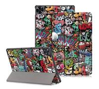 DINGGUAGUA Coque pour Realme Pad 2 11.5 Pouces Tablette 2023,Tri-Fold Smart Folio Case Cover Housse Etui de Protection Ultra Slim Housse Étui avec Fonction Support,Graffiti