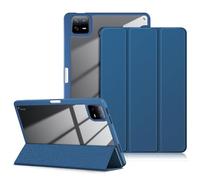 DINGGUAGUA Coque pour Xiaomi Mi Pad 6 11 Pouces 2023,Tri-Fold Smart Folio Case Mi Pad 6 Pro Cover Housse Etui de Protection Ultra Slim Housse Étui avec Veille/Réveil Automatique,Bleu foncé