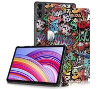 DINGGUAGUA Coque pour Xiaomi Redmi Pad Pro Tablet 12.1" Etui 2024 Tri-Fold Smart Folio Tablet Case Veille/réveil Automatique,Graffiti
