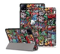 DINGGUAGUA Etui Coque Housse de Protection pour Xiaomi Mi Pad 6/Mi Pad 6 Pro 11 Pouces Tablette 2023 Tri-Fold Smart Folio Tablet Case with Auto Wake, Graffiti