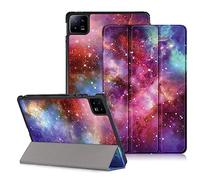 DINGGUAGUA Etui Coque Housse de Protection pour Xiaomi Mi Pad 6/Mi Pad 6 Pro 11 Pouces Tablette 2023 Tri-Fold Smart Folio Tablet Case with Auto Wake,Galaxy