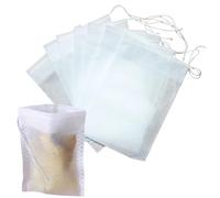 Dinghaole 100 sachets de gaze de coton réutilisables pour thé en vrac, épices culinaires, herbes, sachets de fromage en coton naturel pour le brassage, l'assaisonnement, l'artisanat et les cadeaux de