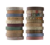 dinghaole 20 rouleaux Millésime Washi Tape Set, Autocollants DéCoratifs Vintage Pour Arts, Rétro Ruban Adhésif Décoratif, pour Arts, Bullet Journal, Bricolage, Scrapbooking, Emballage