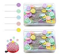 dinghaole 200 Pièces Épingles Multicolores, Épingles Droites Longues de Couture Extra Fines Multicolores à Tête Fine pour DIY Couture Quilting Patchwork Accessoires Mercerie avec Boîte de Rangement