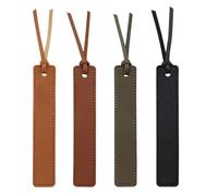dinghaole 4 Pièces Marque Pages En Cuir, Design Rétro Breloques pour Marque-Pages avec Pompon Cousus à la Main Accessoires de Livre pour Les Amoureux Des Livres Lecteurs Écrivains