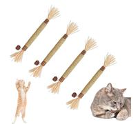 Dinghaole 6 Pièces Bâtons d'herbe à Chat, Bâtonnets Herbe à Mâcher Matatabi, Ensemble de Bâtons à Mâcher pour Chats, pour Grincer des Dents,Baton Chat,Jouets molaires