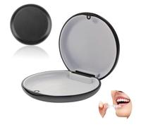 dinghaole Boite Appareil Dentaire Orthodontie, Goutiere Dent Alignement Retainer Case, pour la Retenue et la Protection des Dents avec Outil D'enlèvement de L'alignement (Noir)