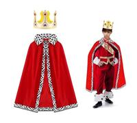 dinghaole Cape de Prince Enfants, Prince Cape, Costume de Prince, Costume de Prince pour se déguiser en roi et en prince, carnaval et les fêtes à thème, pour Cosplay Prince Roi Reine Carnaval Hallowee