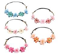 Dinghaole Ensemble De 5 Bandes De Tête De Festival Lumineuses Pour Les Femmes - Ensemble D'accessoires De Cheveux De Corolle Élastique Réglable Pour Les Fêtes, Les Fêtes, Les Mariages