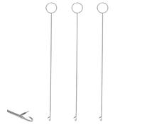 dinghaole Kit de 3 boucles de couture de 26,5 cm de long en acier inoxydable pour perles en silicone, enfile-langue, crochet pour bandes de tissu, sangles de tube