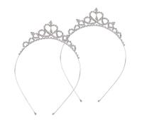Dinghaole - Lot de 2 diadèmes de princesse élégants pour femmes - Parfaits pour les costumes de Raiponce et Belle, taille unique, alliages, cristal de verre