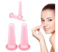dinghaole Lot de 4 ventouses en silicone pour le visage, le cou, le dos, les yeux, le massage sous vide, anti-cellulite, outil de beauté anti-âge