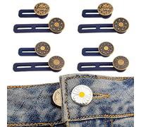 Dinghaole Rallonge bouton pantalon, 8 pièces de boutons de rallonge ajustables en métal pour jeans, pantalons de maternité, jupes - pour hommes et femmes