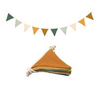 Dinghaole2.6 Mètres Guirlande Fanions Tissus,Guirlande de fanions en Tissu Double Face,Drapeaux de Triangle Décoration,Banderole en Tissu,Banderole pour bébé,Guirlande de Fanions pour Chambre d'enfant