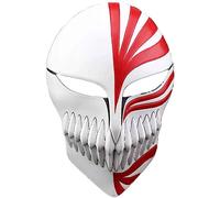dinghuizi Halloween Costume Party Anime Death Bleach Résine Masque Kurosaki Cosplay Masque Décoration Cadeau,Taille Unique-Rouge-Taille Unique,OneColor-OneSize