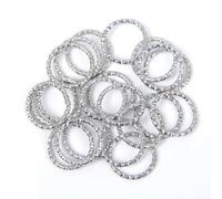 DINGK Anneaux de Saut Ronds torsadés, connecteurs pour Bricolage, Fournitures de Fabrication de Bijoux, 50 à 100 pièces/lot, 8 10 15 18 20mm, 5 Couleurs
