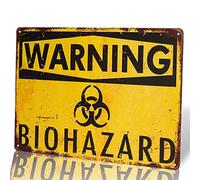 dingleiever - Panneau d'avertissement de danger biologique, étiquettes de danger, panneau en métal fantaisie