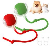 DINGLIAN Lot de 2 balles interactives pour chat pour l'intérieur, jouets interactifs pour chiot avec queue, jouets pour chat à activation automatique avec mouvement intelligent rapide à 360°
