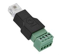 Dingln Vis Adaptateur de Terminal, Connecteur Ethernet RJ11 6P4C Mâle À 4 Broches Borne À Vis Connecteur de connecteur vidéo/Audio Principal pour Modem