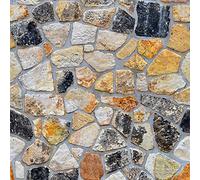 Dinglong 20x50 CM RéTro Auto-AdhéSif Carrelage Art éTage Autocollant Rouleau Vintage Brique Ligne Motif BRICOLAGE Chambre Cuisine Salle De Bains Sol Autocollant Mural Autocollant Vente (G(45 X 100cm))