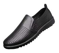 Dinglong Baskets Homme Mocassin Homme Blanc Chaussures de Conduite pour Hommes, Chaussures en Cuir Souple, Chaussures d'affaires décontractées Plates antidérapantes Mocassin Homme Blanc