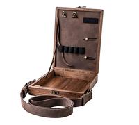 Dinglong Boîte en Bois de Messager d'écrivains, Outil d'artiste en Bois Multifonction et Boîte de Rangement pour Pinceaux, Sac de Facteur Portable en Bois Fait à la Main, pour écrivains ou Peintre